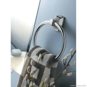 Modern Chrome Bathroom Towel Ring - Moen P5500