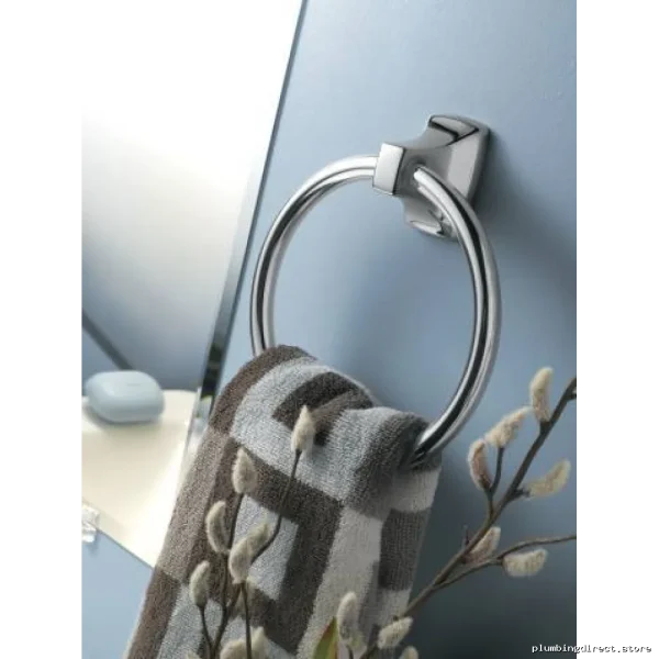 Modern Chrome Bathroom Towel Ring - Moen P5500
