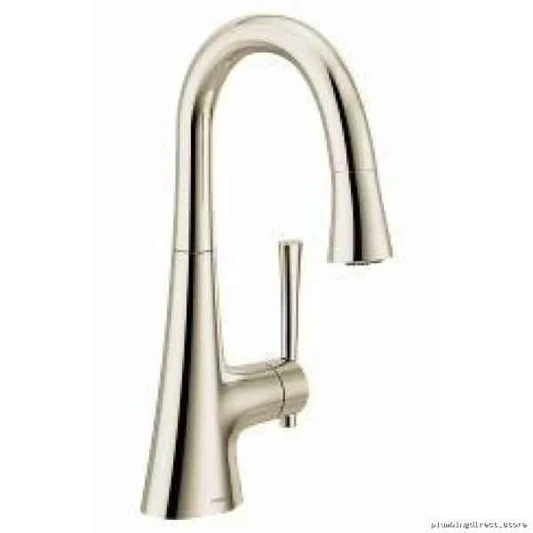 Moen Polished Nickel Bar Faucet with Hands-Free Pulldown Spray - Model 6126NL