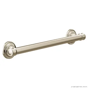 Polished Nickel Modern Bathroom Safety Grab Bar | Moen