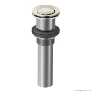 Polished Nickel Push-Button Bathroom Sink Drain with Overflow - Moen