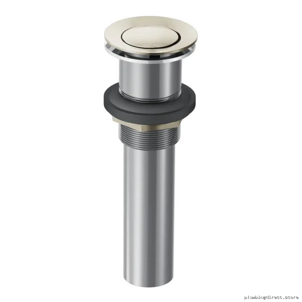 Polished Nickel Push-Button Bathroom Sink Drain with Overflow - Moen