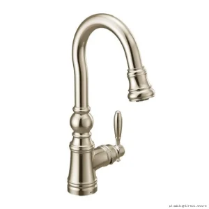 Moen Polished Nickel Pull-Down Kitchen Faucet with Sprayer S53004NL