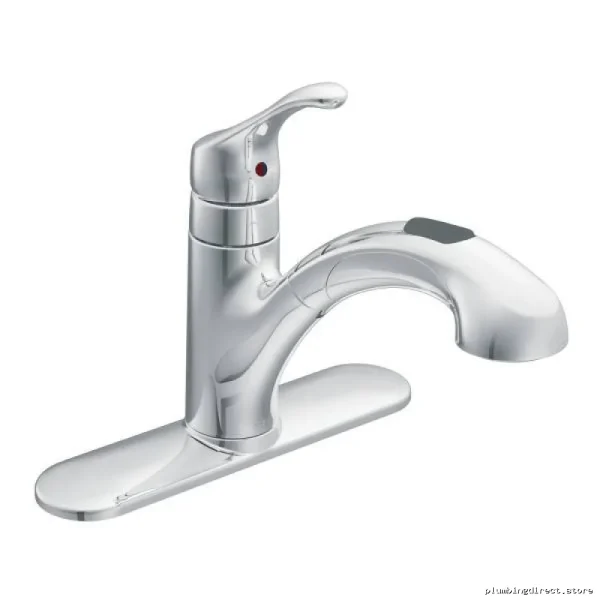 Moen Renzo Chrome Kitchen Faucet With Easy-Pull Sprayer - Image 4