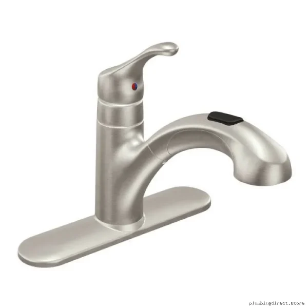 Moen Renzo Kitchen Faucet Pull-Out Spray Stain Resistant Stainless Steel - Image 2
