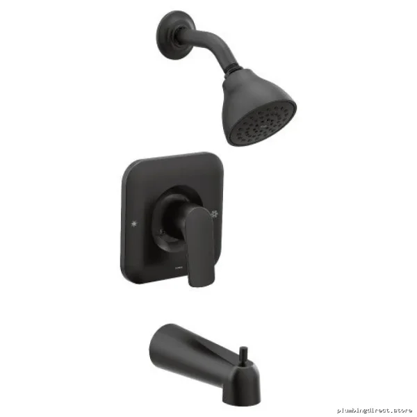 Moen Rizon Matte Black Tub & Shower Trim - Eco-Performance, Posi-Temp Control