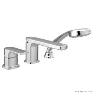 Moen Rizon Roman Tub Faucet with Chrome Handheld Shower Trim