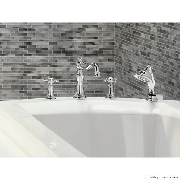 Moen TS21104BL Matte Black Roman Tub Faucet Trim Set with Handheld Shower - Image 2