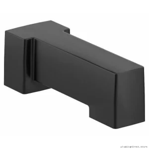 Moen Matte Black 90° Non-Diverter Tub Spout S3898BL for Modern Bathrooms