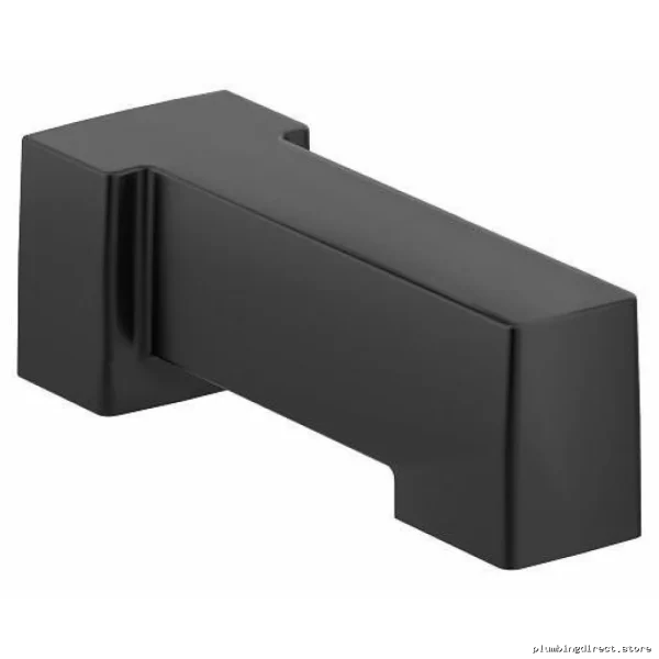 Moen Matte Black 90° Non-Diverter Tub Spout S3898BL for Modern Bathrooms