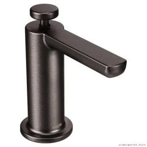Stainless Steel Soap Dispenser - Modern Design, Black Finish, Moen S3947BLS