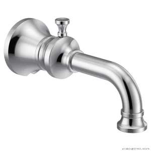 Moen S5000 Chrome Tub Spout with Built-In Diverter for Easy Water Flow Control