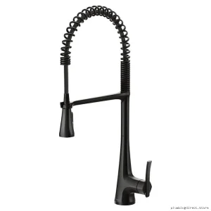 Moen S5235BL Matte Black Kitchen Faucet with Pre-Rinse Pulldown Spray