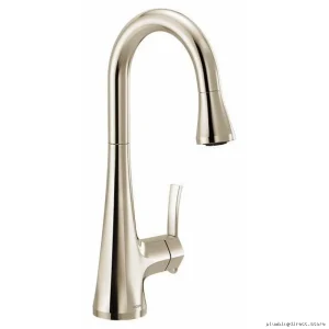 Moen Polished Nickel Pull-Down Kitchen Faucet S6235NL Bar Sink Sprayer