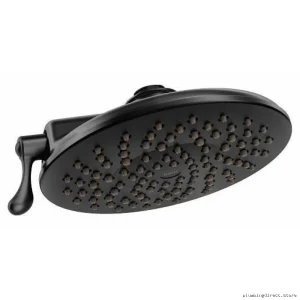 Moen S6320BL Velocity 2-Function High-Flow Rainshower Showerhead Matte Black Finish