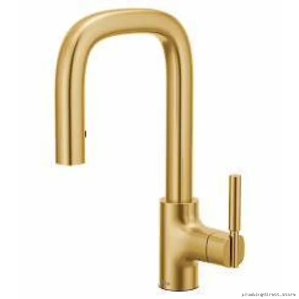 Moen S64001BG Tenon Bar Faucet with Pulldown Sprayer - Brushed Gold Finish
