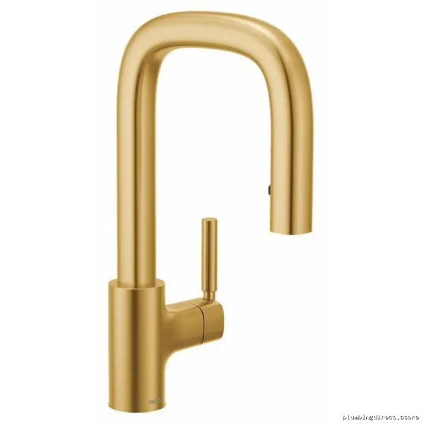 Moen S64001BG Tenon Bar Faucet with Pulldown Sprayer - Brushed Gold Finish - Image 3