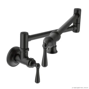 Moen Classic Matte Black Pot Filler - S664BL Traditional Design