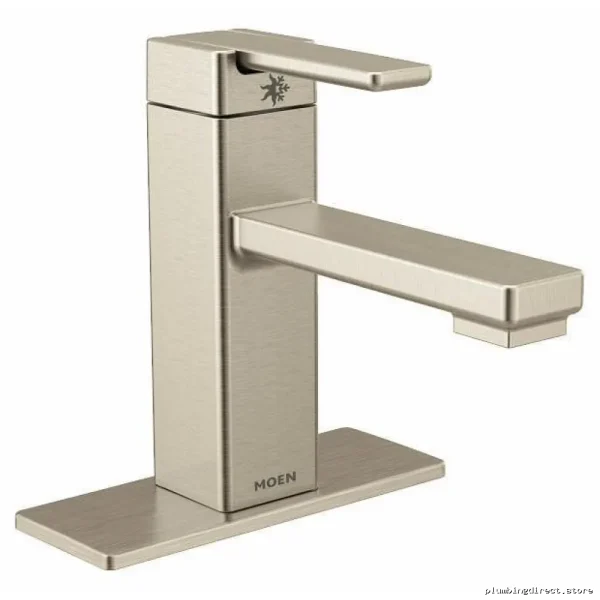 Moen Compact Low-Arc Single-Hole Bathroom Faucet 90° - Brushed Nickel S6710BN