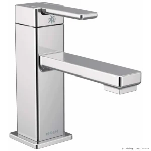 Moen S6710 90-Degree Single-Hole Low-Arc Chrome Bathroom Faucet