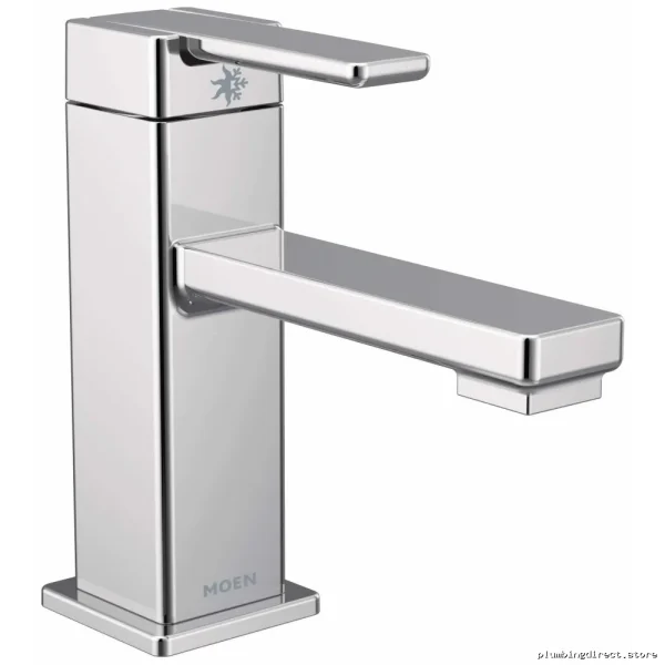Moen S6710 90-Degree Single-Hole Low-Arc Chrome Bathroom Faucet