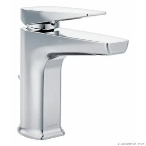 Moen Chrome Single Hole Bathroom Faucet S8000 Modern Waterfall Spout
