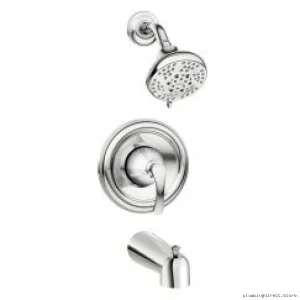 Single-Handle Tub & Shower Faucet with Temperature Control Chrome Moen