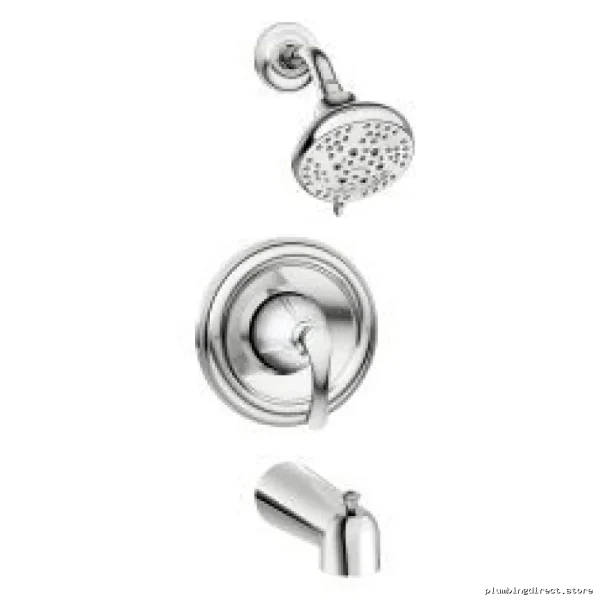 Single-Handle Tub & Shower Faucet with Temperature Control Chrome Moen