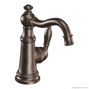 Moen Single Hole Bathroom Faucet | Durable Oil Rubbed Bronze S42107ORB