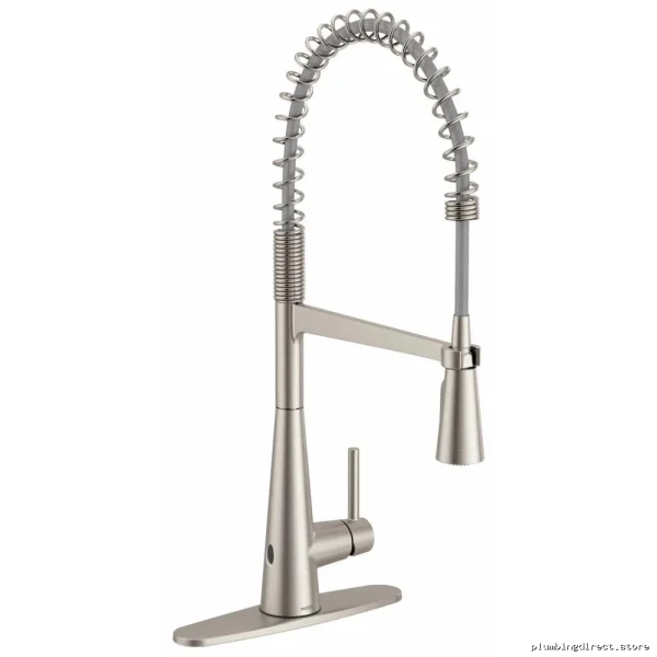 Moen Sleek MotionSense Wave Pre-Rinse Faucet w/ Spring Pulldown Spray - Spot Resist Stainless 5925EWSRS - Image 2