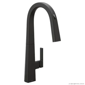 Moen Voice-Controlled Smart Kitchen Faucet with Pulldown Spray - Matte Black S75005EVBL