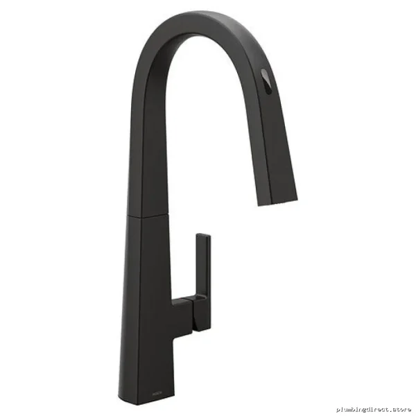 Moen Voice-Controlled Smart Kitchen Faucet with Pulldown Spray - Matte Black S75005EVBL