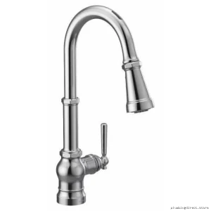 Moen Paterson U Voice-Activated Smart Faucet w/ Pulldown Spray - Chrome S72003EVC