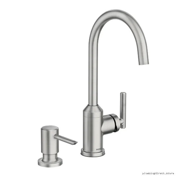 Moen Soltani Spot Resist Bar Faucet with Soap Dispenser