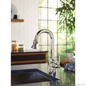 Moen S52003SRS Stainless Bar Faucet with Easy-Clean Pulldown Spray, Spot Resist