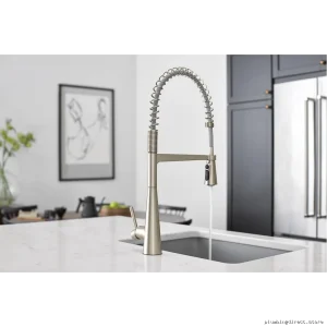 Moen 5925SRS Spot Resist Stainless Kitchen Faucet with Spring Pulldown Spray