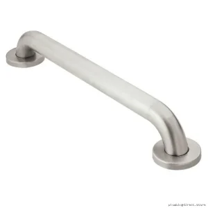 Moen Stainless Security Bathroom Grab Bar with Peened Ends