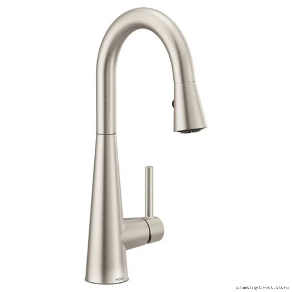 Elegant Bar Faucet Pull-Down Spray Stainless Steel Spot-Resistant 7664SRS Moen
