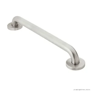 Stainless Steel Bathroom Safety Grab Bar with Peened Ends - Moen R8716P