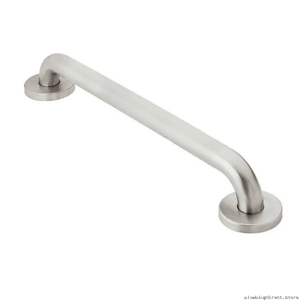 Stainless Steel Bathroom Safety Grab Bar with Peened Ends - Moen R8716P
