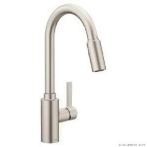 Moen Stainless Steel Pull-Down Kitchen Faucet with Spot Resist Spray