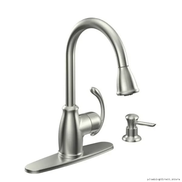 Moen CA87055SRS Stainless Steel Terrace Faucet with Easy-Pull Spray, Spot Resistant - Image 3
