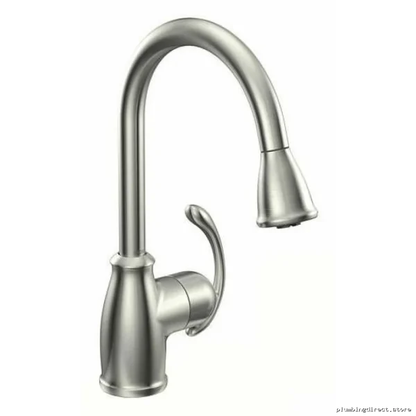 Moen CA87055SRS Stainless Steel Terrace Faucet with Easy-Pull Spray, Spot Resistant