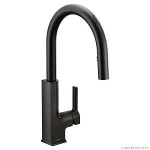 Moen STO-U Voice-Controlled Smart Pulldown Sprayer – Hands-Free Matte Black Design