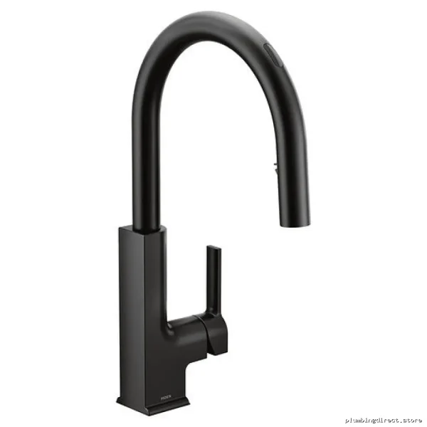 Moen STO-U Voice-Controlled Smart Pulldown Sprayer – Hands-Free Matte Black Design