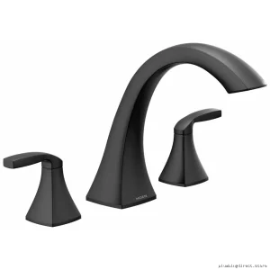 Voss Matte Black Roman Tub Faucet Trim – Moen T693BL