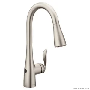 Touchless Motion Activated Kitchen Faucet w/Pull Down Spray & Spot Resistant Steel Moen
