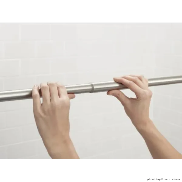 Moen TR1000BN Brushed Nickel Adjustable Tension Shower Rod for Easy Installation