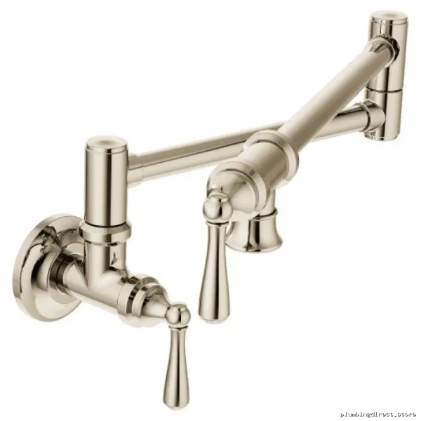 Moen Traditional Pot Filler Faucet - Polished Nickel Finish S664NL - Image 3
