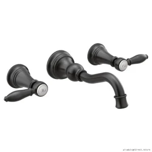 Moen Matte Black Wall Mount Bathroom Faucet Trim - TS42106BL